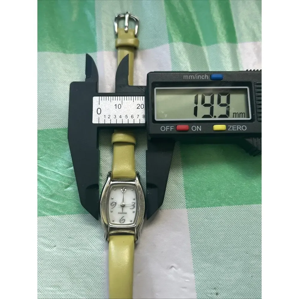 Silver Tone Greenish Yellow Band Women’s Quartz Watch